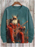 Mens Printed Crew-neck Hoodie For Fashion And Outdoor Wear