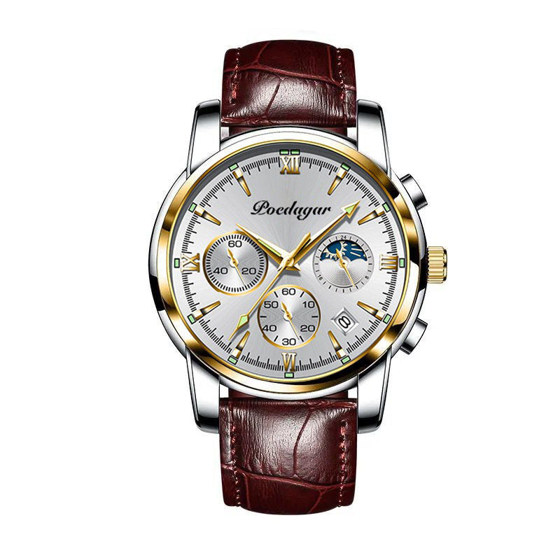 Multifunctional Men's Watch Luminous Waterproof Quartz Wrist Watch