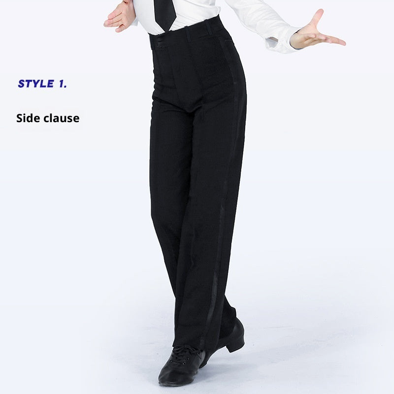 Mens Adult Latin Dance Pants Standard Modern Dance Pants Practice Wear For Adults And Children